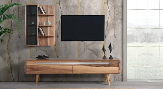 Product img 1, Kudüs Ahşap Ayaklı Tv Ünitesi